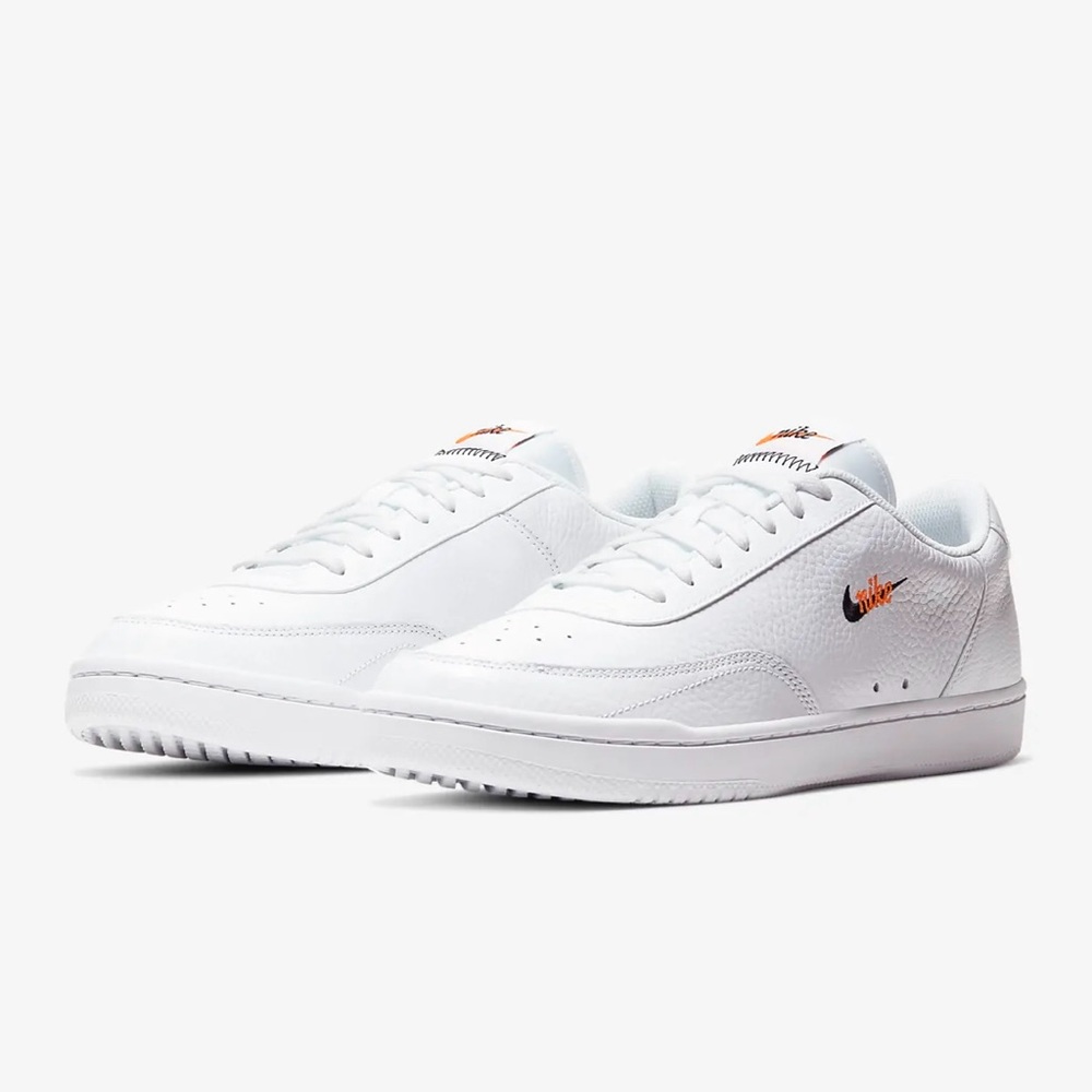 NEW  Nike Court Vintage Premium White Leather Sneakers
